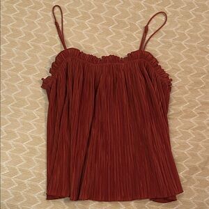 Madewell Terracotta Pleated Camisole